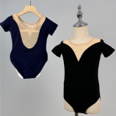 Short Sleeve Mesh Leotard Ballet Leotard